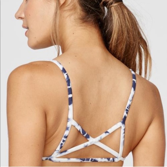 Blue Life Island Fever Bikini Top Tye Dye White Peach Size Medium M - Picture 3 of 8